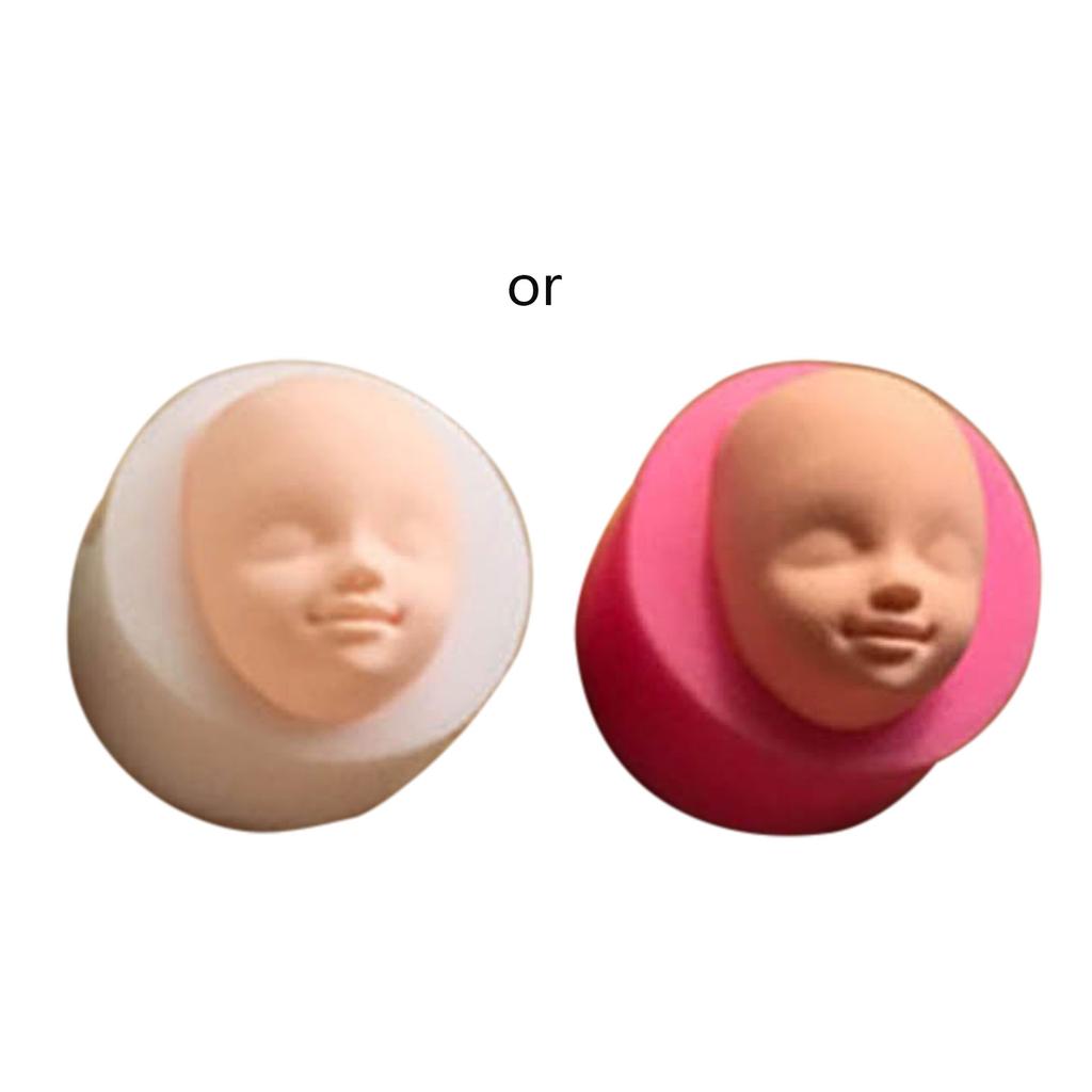 3D Мягкая глиняная форма для лица ребенка, кукольные лица, силиконовая форма, инструменты для украшения торта, шоколадные конфеты, кексы, форма для мыла из глины