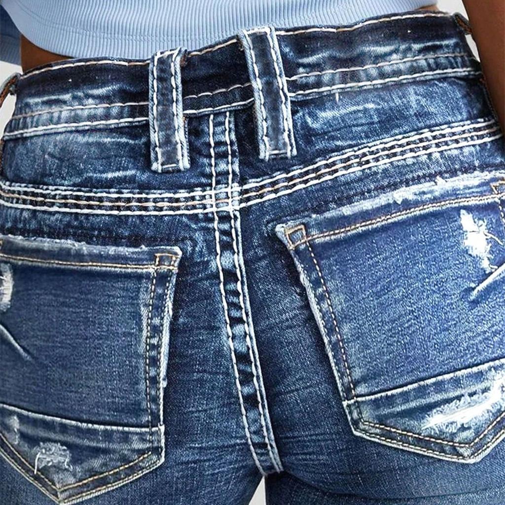 Женские однотонные повседневные модные брюки, однотонные универсальные джинсы облегающего кроя