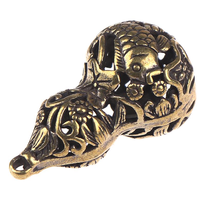 Ретро латунная полая тыква китайская традиционная цепочка для ключей своими руками кулон на удачу