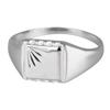 Silver 'Charles' Silver Signet Ring (rhodium) - 10x10mm