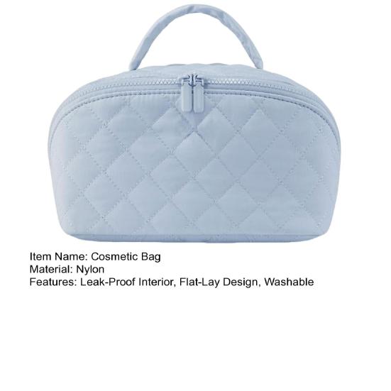 Косметичка женская пухлая стеганая органайзер с непромокаемым внутренним слоем моющаяся косметичка портативная дорожная сумка для туалетных принадлежностей