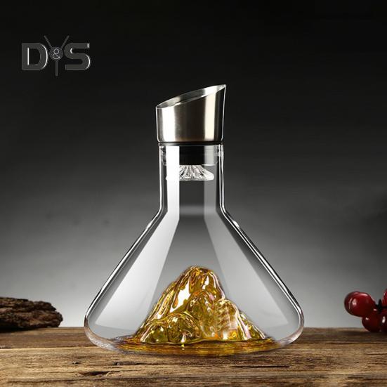 Стеклянный графин для вина с аэратором, фильтрация из нержавеющей стали, 12 каналов аэрации, емкость 1600 мл, графин для красного вина ручной работы для винных бутылок