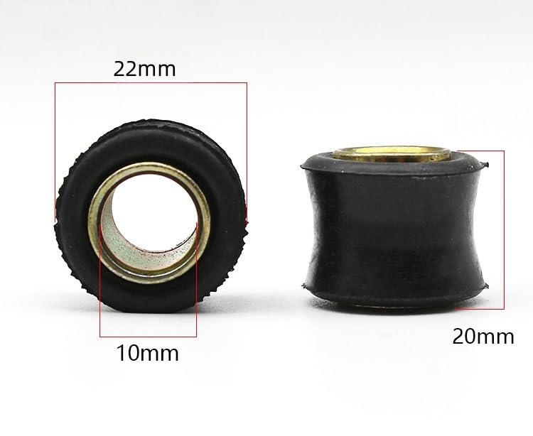 Motorcycle Rear Shock Bushing Shock Absorber Rear Bush Shock Absorbing Cushion Set of 2 (10mm)