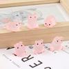 6Pcs Kawaii Mini Resin Cartoon Pig Miniatures Terrarium Figurines Diy Handmade