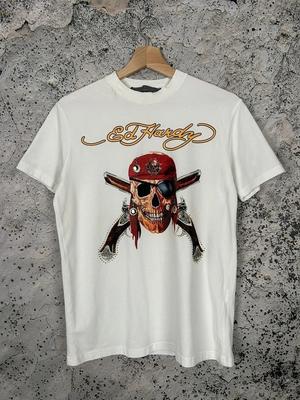 Ed Hardy Y2K Пираты Графическая Авангардная Унисекс Футболка с Коротким Рукавом S-4XL