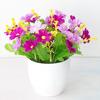 Имитация бонсай астры офисный декор для рабочего стола пластиковый красочный свежий искусственный цветок в горшке для вечеринок