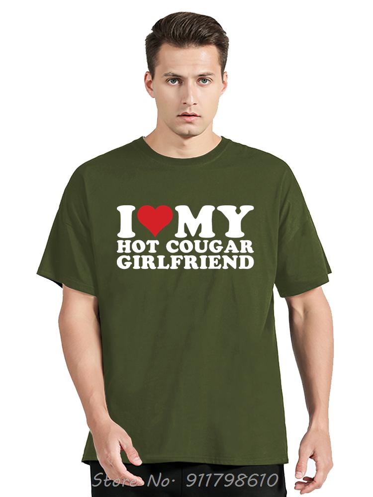 Забавная футболка из хлопка для мужчин с надписью «Я люблю свою взрослую девушку», летняя футболка, моя горячая кугуарша, футболка оверсайз, модная фитнес-футболка