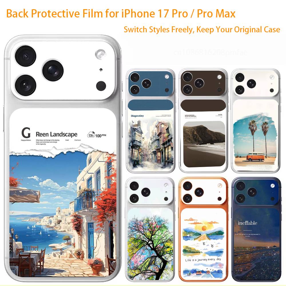 Наклейка на весь корпус 3D «Каждая часть мира» для iPhone 17/Pro/Pro Max Цветная задняя защитная наклейка