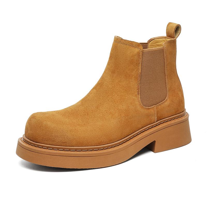 Chelsea Boots Men's Retro Big Head Martin Boots Men's One Pedal