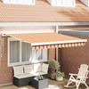 VidaXL Manual Retractable Awning Yellow and Orange 300x250 Cm 3329973