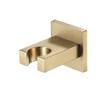 Modern Minimalist Shower Base Water Inlet Chrome-plated Black Gold square Hand-held Shower Head Bracket Fixed Wall Apartment