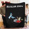 REGULAR SHOW 2D Flat Pattern Flannel Blanket High quality All Seasons Warmth and Comfort Perfect for Christmas Gifts.NMT0928269