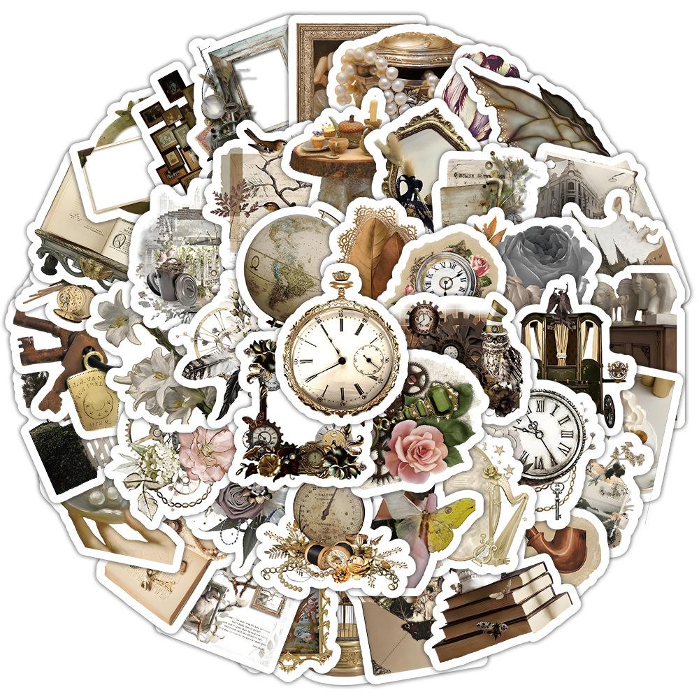 100Pcs/Set Retro Renaissance Art Q-1 Mini Stickers DIY Fashion Decals Stickers