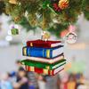 Разноцветная книжная полка, украшение для книжной полки, подвесное украшение на рождественскую елку, акриловый кулон для праздничного домашнего декора