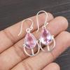 Morganite Earrings, Handmade Gemstone 925 Solid Sterling Silver Earrings Antique Jewelry, For Engagement Gift