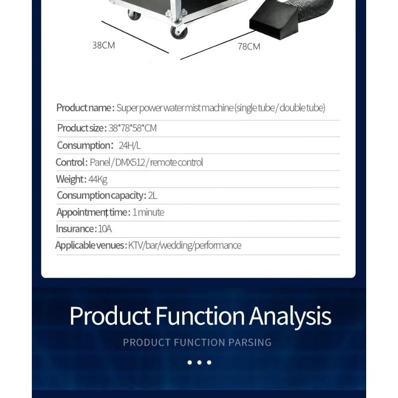 Ships from EU,5000W Water Fog & Low Lying Smoke Machine - DMX-Controlled Stage Equipment for Weddings, Parties, Discos & Performances