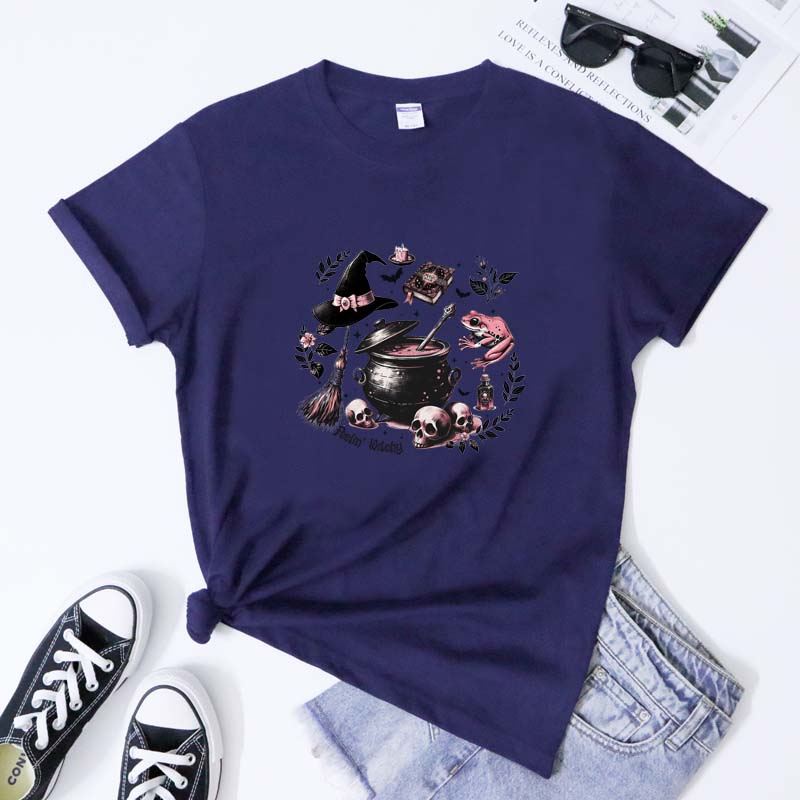 Feelin Witchy Magic Spell TShirt Aesthetic Witch Halloween Witchcraft Tshirt Trendy Y2k Trendy Y2k Pastel Gothic Tee Clothing