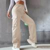 Womens Cargo Pants Elastic High Waist Wide Leg Trousers Straight Leg Joggers Outfits Baggy Wide Leg Sweatpants Oversized Pants