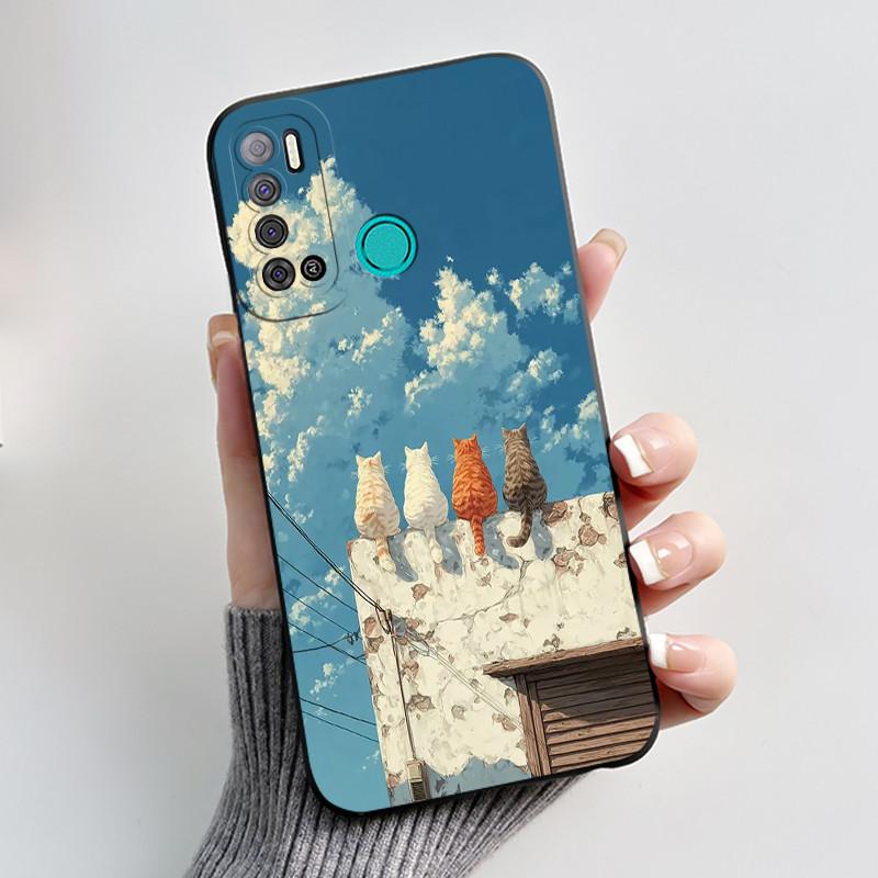 Защитный противоударный мягкий чехол для телефона Tecno LC7/Pouvoir 4/Pouvoir 4 Pro/LC8/Spark Power 2 Черный чехол Уникальный дизайн Обложка