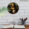 2D Flat, 1pc Funny Mona Lisa Covering Nose Restroom Aluminum Sign - Vintage Bathroom Wall Decor, Waterproof Rust-Proof Wall Plaque, Suitable for