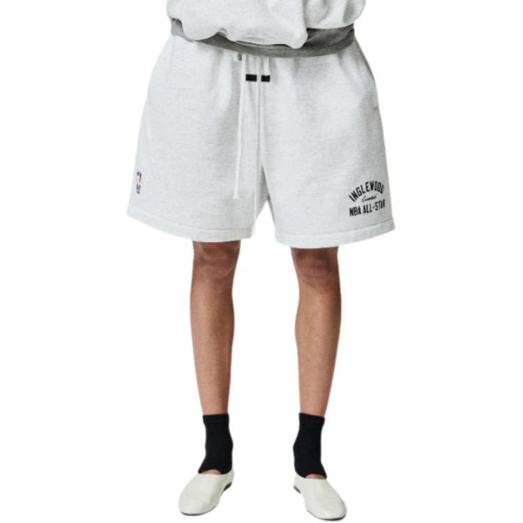 Fear of God Essentials Инглвуд x Уикенд всех звезд 26 Классические шорты-толстовка Овсяный меланж Женские штаны Кремовый 160IW262004F