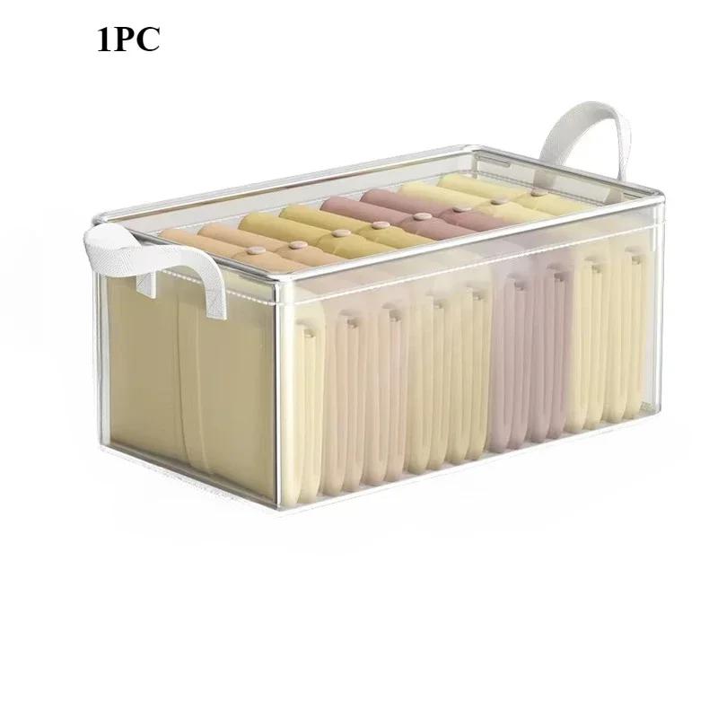 Pvc Transparent Storage Box Reinforced Handles Clothes Stackable Practical Sundries Boxes Storage Box Foldable Multi Purpose Bin