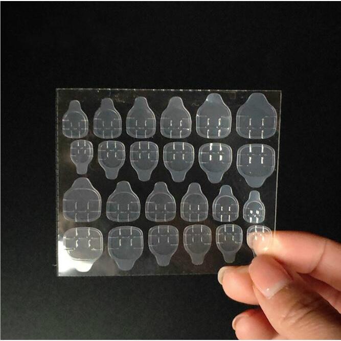 Fake Nails, Short Round, No Glue, 24 Pieces