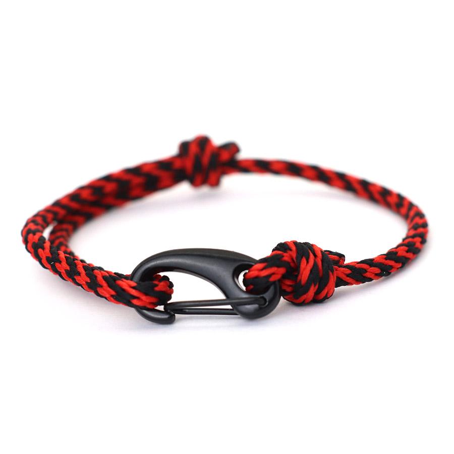 New Handmade Ethnic String Bracelet For Men Marine Fabric Nautical Braslet Black D Buckle Climbing Rope Braclet Beach Pulseria