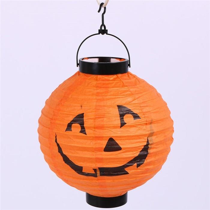 Halloween LED Paper Pumpkin Bat Spider Hanging Lantern Light Holiday Christmas Party Lamp Home Decor CDN