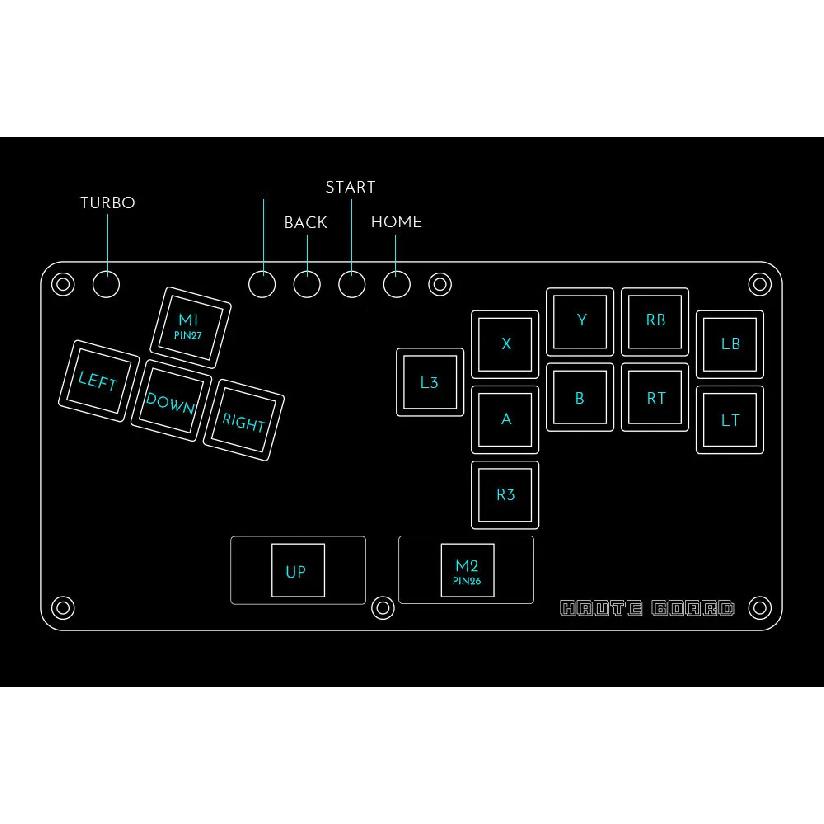 Haute42- COSMOX Мини Бескнопочный Аркадный Контроллер Fightstick Hitbox для ПК /Ps3/ Ps4 /Switch аркадный джойстик файт стики ps4