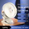 USB Rechargeable Clip-On Fan with Night Light for Dorm, Bed, and Desk
