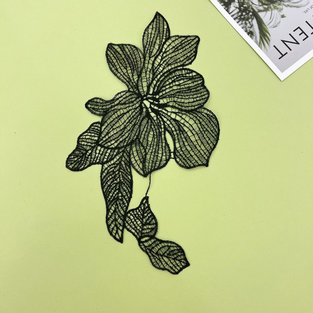 Белая тканевая нашивка Ручная работа Тканевая аппликация Свадебное платье Цветочная кружевная аппликация Шитье