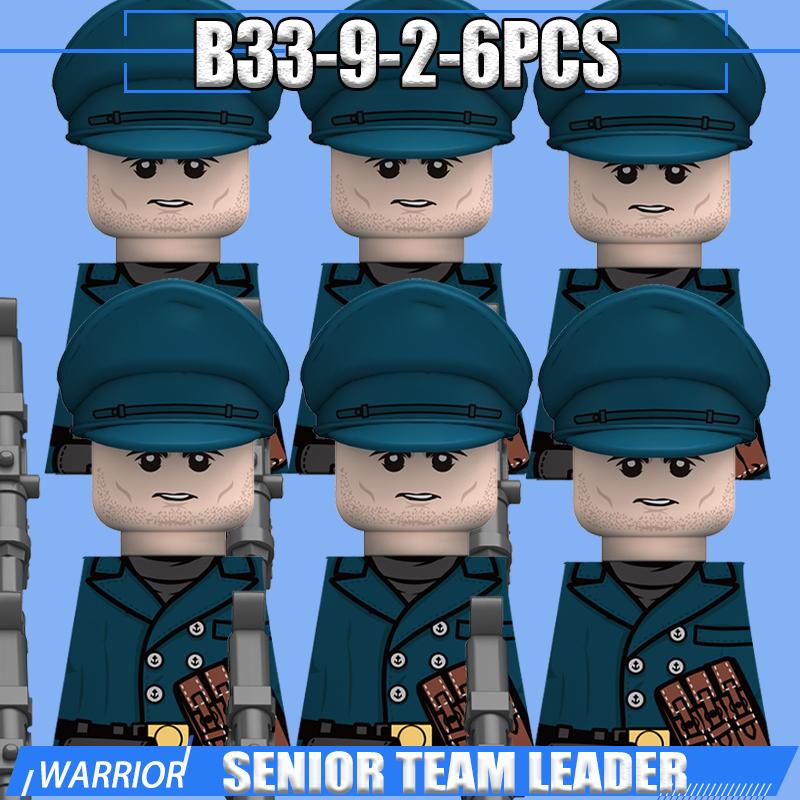 Фигурки военных моряков времен Второй мировой войны, строительные блоки, лидер, армейский воин, командир лодки, артиллерийские аксессуары, кирпичики-оружие, игрушки, подарки