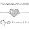 [Q9841] - Silver Bracelet 'Love' Silver White (rhodium-plated) - 19 Cm - 10x10 Mm