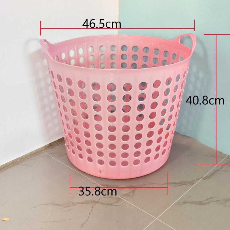 1 шт. большая 45x40 см Пластиковые корзины для белья с ручками Большие Маленькие Полые Вентилируемые Корзины Портативные для Хранения Грязной Одежды