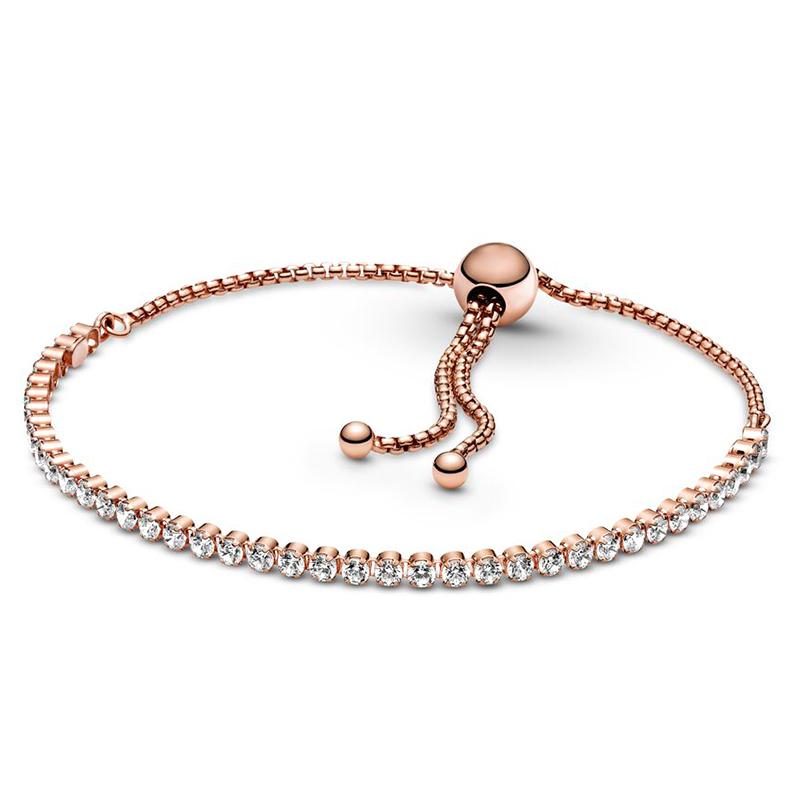 Браслеты из стерлингового серебра, регулируемая цепочка, браслет-подвеска для женщин и мужчин, ювелирный тренд