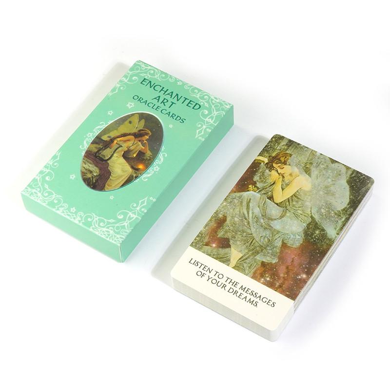10.3*6cm Enchanted Art Oracle Card Deck 42 Pcs Cards Beautiful Vintage Artwork with Inspiring Messages
