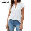 Summer Women's T-shirt Solid Color Comfortable Casual V-neck Short Sleeve Tops