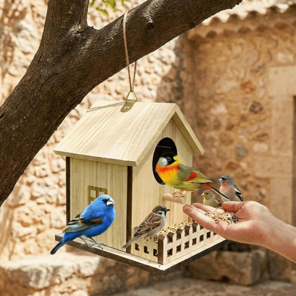 Parrot Mating Box Wood Bird House Bird Cage Bird Feeder House Bird Nest  Garden Decoration
