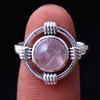 Rose Quartz Silver Women Ring, 925 Sterling Silver Handmade Jewelry, Gifts For Her, Silver Ring
