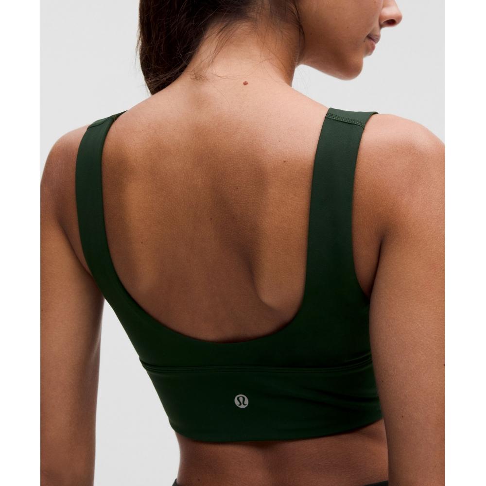 Lululemon Бюстгальтер Align V Neck с легкой поддержкой, чашка AB, зеленый цвет