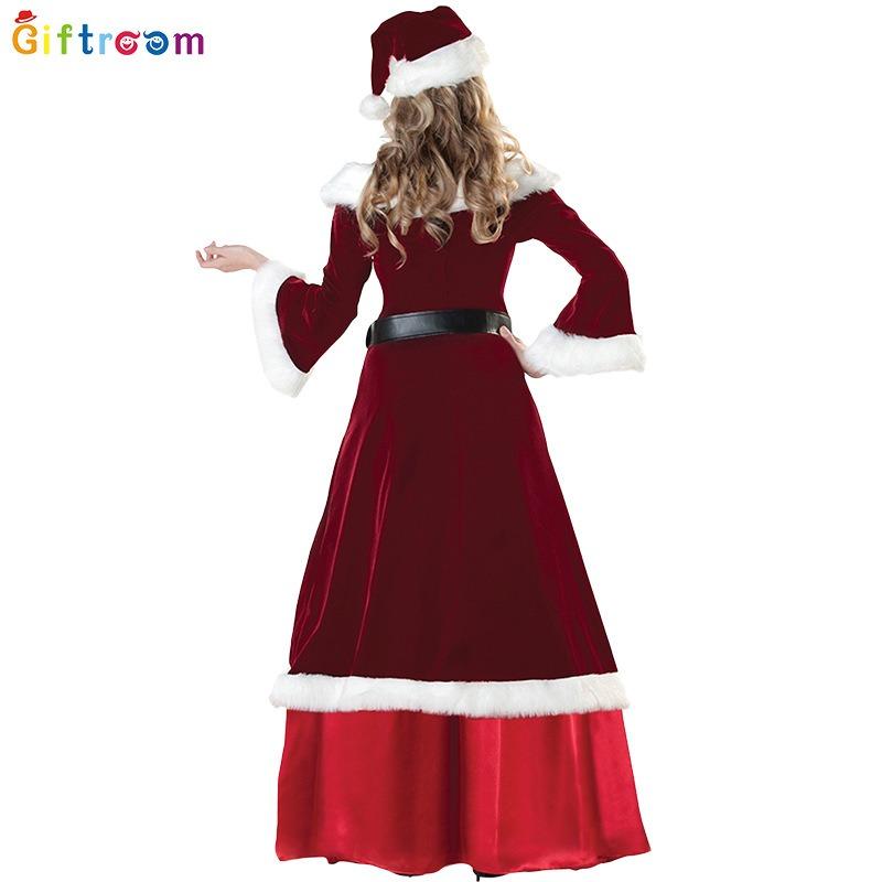 Рождественский костюм Рождественское платье для девочки Костюм Платье Взрослый Женский Наряд для выступления