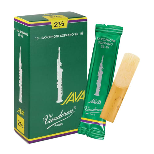 Vandoren Java Soprano Saxophone Reeds, 2-1/2 Hardness (Pack of 10)