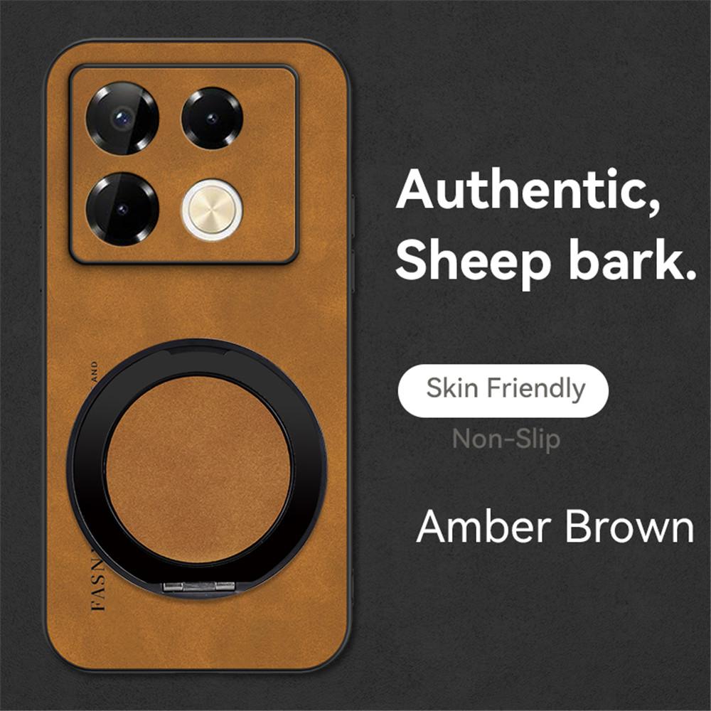 Роскошный чехол-держатель из магнитной кожи из овчины для Infinix Note 30 40 Pro Smart 10 9 8 7 6, подставка, противоударная задняя крышка