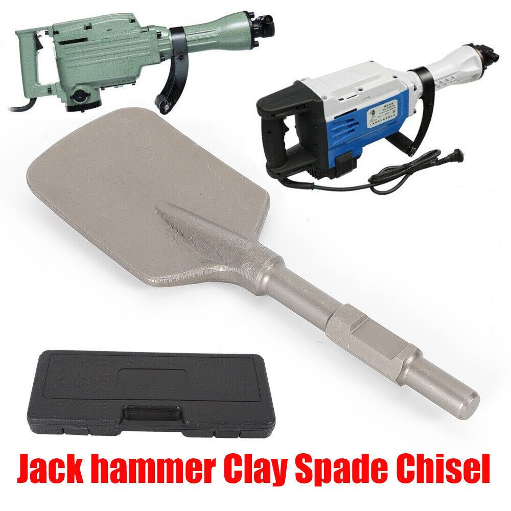 1 PC Electric Hammer Breaker Clay Spade Shovel Chisel Cutter Chisel Extra Wide Pointed Chisel Tipped 1-1/8" Hex Shank
