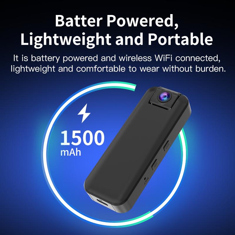 Камера с точкой доступа Wi-Fi, Портативный цифровой видеорегистратор, Ночное видение высокой четкости, Рекордер для правоохранительных органов