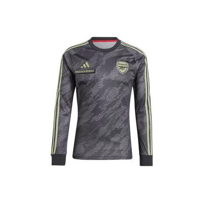 Футбольная рубашка с длинным рукавом X Maharishi Arsenal с полным принтом, мужские топы, черные IN4757