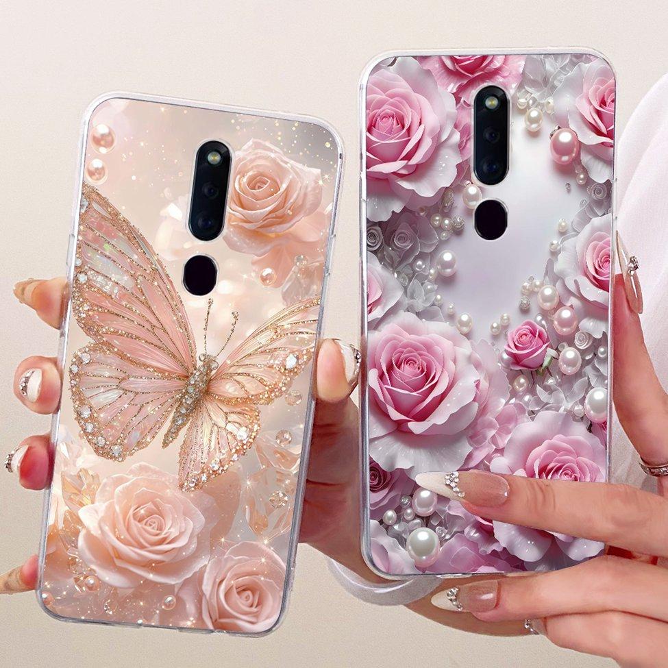 Clear Casing For Oppo F11Pro CPH1969 CPH2209 CPH1987 Phone Case For Oppo F11 Pro Cover Fashion Butterfly Funny Cute Painted