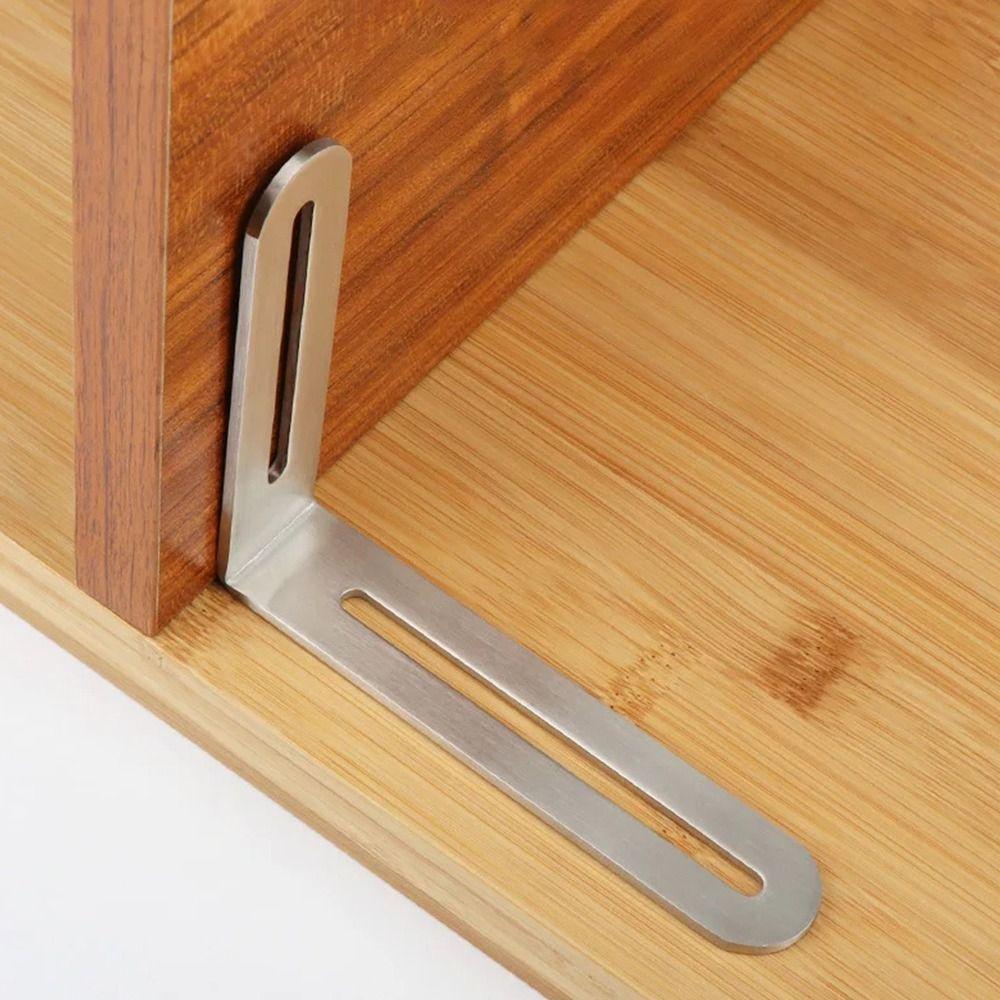 1/2Pcs Stainless Steel Angle Bracket Shelf Support Bracket Cabinet Screens Wall