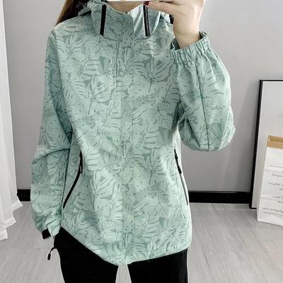 Весенне-осенние куртки больших размеров для женщин, повседневные водонепроницаемые тонкие легкие куртки с капюшоном, ветровка на молнии